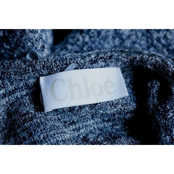 Chloé Thick Knit Boho Lagen Look LArge Toggle Button Massive Pockets Sweater L - Picture 11 of 12